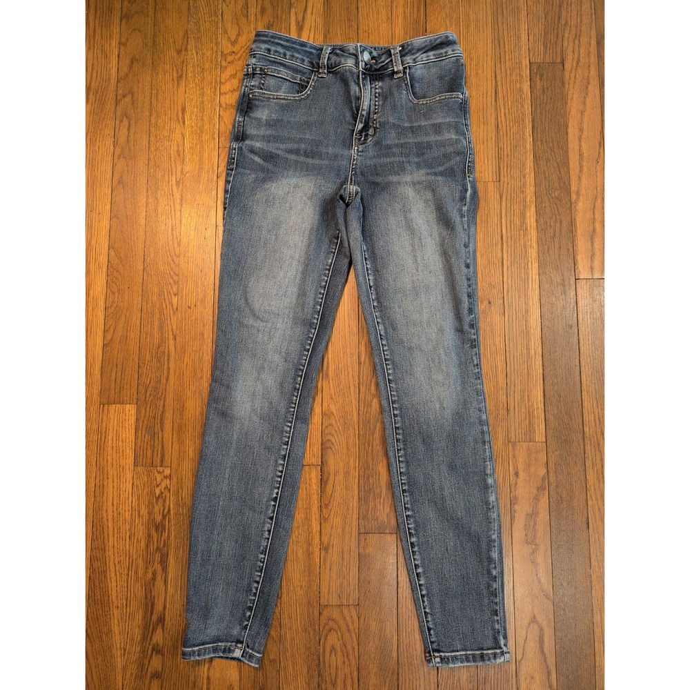 Maurices‎ Everflex High Rise Skinny Jeans Dark Acid Fade Blue Size 6 Stretch